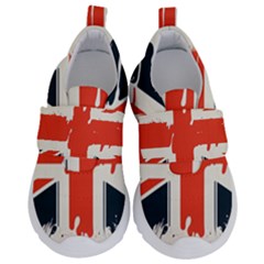 Union Jack England Uk United Kingdom London Kids  Velcro No Lace Shoes by uniart180623