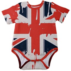 Union Jack England Uk United Kingdom London Baby Short Sleeve Bodysuit by uniart180623