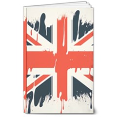 Union Jack England Uk United Kingdom London 8  X 10  Softcover Notebook by uniart180623