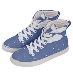 Clouds Rain Paper Raindrops Weather Sky Raining Men s Hi-top Skate Sneakers by uniart180623