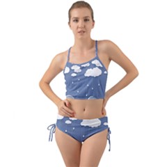 Clouds Rain Paper Raindrops Weather Sky Raining Mini Tank Bikini Set by uniart180623