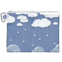 Clouds Rain Paper Raindrops Weather Sky Raining Canvas Cosmetic Bag (xxl) by uniart180623