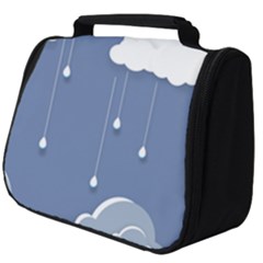 Clouds Rain Paper Raindrops Weather Sky Raining Full Print Travel Pouch (big) by uniart180623