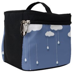 Clouds Rain Paper Raindrops Weather Sky Raining Make Up Travel Bag (big) by uniart180623