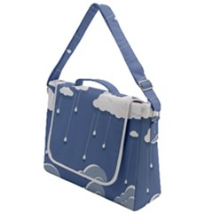 Clouds Rain Paper Raindrops Weather Sky Raining Box Up Messenger Bag by uniart180623