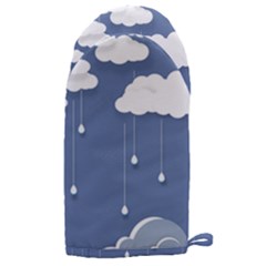 Clouds Rain Paper Raindrops Weather Sky Raining Microwave Oven Glove by uniart180623