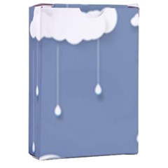 Clouds Rain Paper Raindrops Weather Sky Raining Playing Cards Single Design (rectangle) With Custom Box by uniart180623