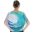 Tsunami Tidal Wave Wave Minimalist Ocean Sea Batwing Chiffon Blouse View2