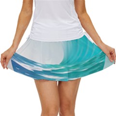 Tsunami Tidal Wave Wave Minimalist Ocean Sea Women s Skort by uniart180623