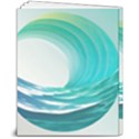 Tsunami Tidal Wave Wave Minimalist Ocean Sea 8  x 10  Hardcover Notebook View2