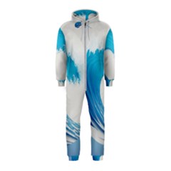 Wave Tsunami Tidal Wave Ocean Sea Water Hooded Jumpsuit (kids) by uniart180623