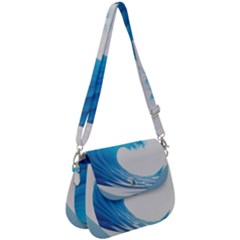 Wave Tsunami Tidal Wave Ocean Sea Water Saddle Handbag by uniart180623