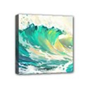 Waves Ocean Sea Tsunami Nautical Painting Mini Canvas 4  x 4  (Stretched) View1