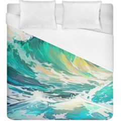 Waves Ocean Sea Tsunami Nautical Painting Duvet Cover (king Size) by uniart180623