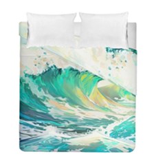 Waves Ocean Sea Tsunami Nautical Painting Duvet Cover Double Side (full/ Double Size) by uniart180623