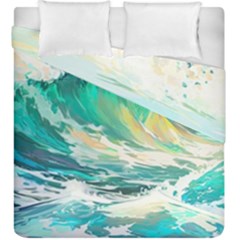 Waves Ocean Sea Tsunami Nautical Painting Duvet Cover Double Side (king Size) by uniart180623