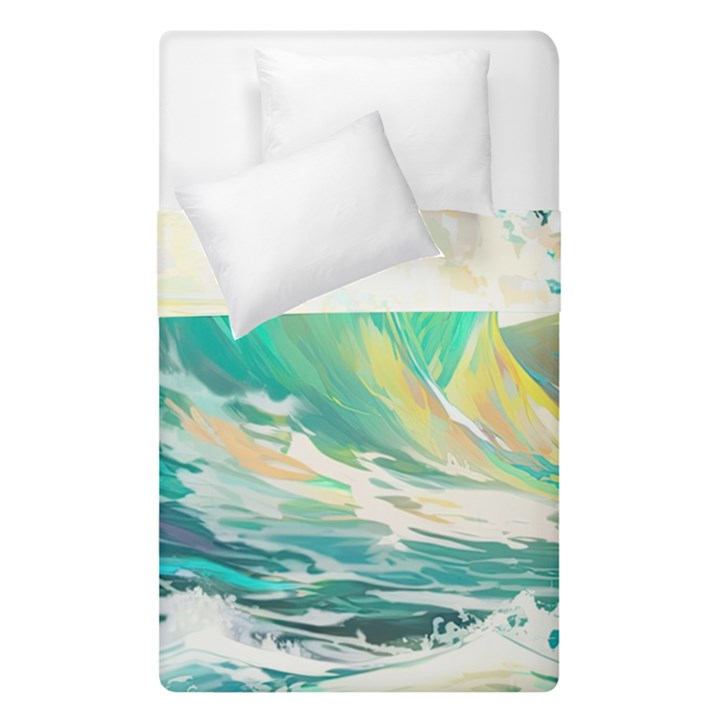 Waves Ocean Sea Tsunami Nautical Painting Duvet Cover Double Side (Single Size)