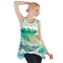 Waves Ocean Sea Tsunami Nautical Painting Side Drop Tank Tunic View1