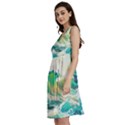 Waves Ocean Sea Tsunami Nautical Painting Classic Skater Dress View2