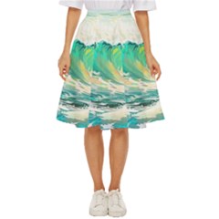 Waves Ocean Sea Tsunami Nautical Painting Classic Short Skirt by uniart180623