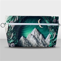 Christmas Wreath Winter Mountains Snow Stars Moon Handbag Organizer