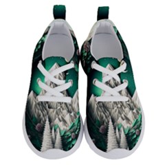 Christmas Wreath Winter Mountains Snow Stars Moon Running Shoes