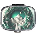 Christmas Wreath Winter Mountains Snow Stars Moon Mini Square Pill Box View1