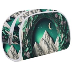 Christmas Wreath Winter Mountains Snow Stars Moon Make Up Case (medium)