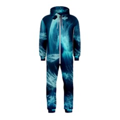 Moonlight High Tide Storm Tsunami Waves Ocean Sea Hooded Jumpsuit (kids)