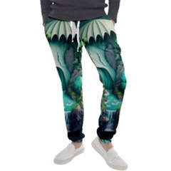 Waterfall Jungle Nature Paper Craft Trees Tropical Men s Jogger Sweatpants by uniart180623