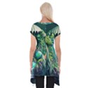 Waterfall Jungle Nature Paper Craft Trees Tropical Short Sleeve Side Drop Tunic View2