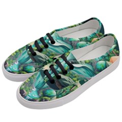 Waterfall Jungle Nature Paper Craft Trees Tropical Women s Classic Low Top Sneakers by uniart180623