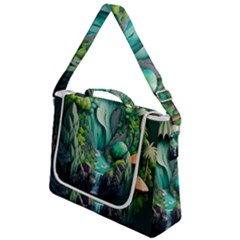 Waterfall Jungle Nature Paper Craft Trees Tropical Box Up Messenger Bag by uniart180623