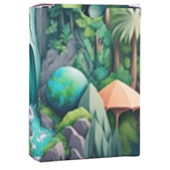 Waterfall Jungle Nature Paper Craft Trees Tropical Playing Cards Single Design (rectangle) With Custom Box