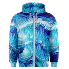 Tsunami Waves Ocean Sea Nautical Nature Water Men s Zipper Hoodie