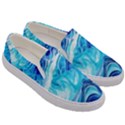 Tsunami Waves Ocean Sea Nautical Nature Water Men s Canvas Slip Ons View3