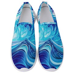 Tsunami Waves Ocean Sea Nautical Nature Water Men s Slip On Sneakers by uniart180623