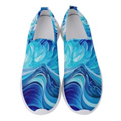 Tsunami Waves Ocean Sea Nautical Nature Water Women s Slip On Sneakers by uniart180623