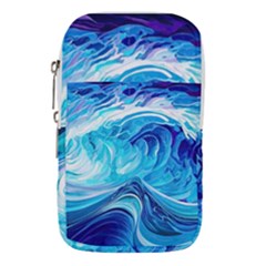 Tsunami Waves Ocean Sea Nautical Nature Water Waist Pouch (small) by uniart180623