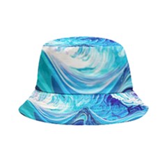 Tsunami Waves Ocean Sea Nautical Nature Water Inside Out Bucket Hat by uniart180623