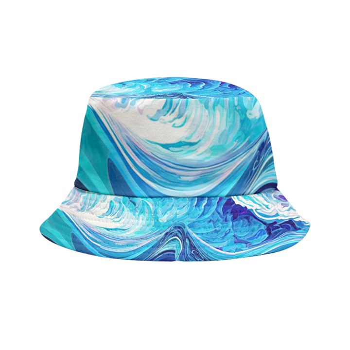 Tsunami Waves Ocean Sea Nautical Nature Water Inside Out Bucket Hat