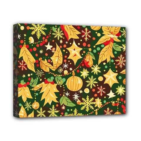 Christmas Pattern Canvas 10  X 8  (stretched)