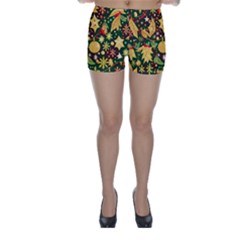 Christmas Pattern Skinny Shorts