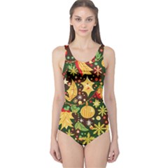 Christmas Pattern One Piece Swimsuit