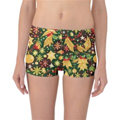 Christmas Pattern Reversible Boyleg Bikini Bottoms