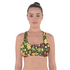 Christmas Pattern Cross Back Sports Bra