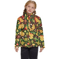 Christmas Pattern Kids  Puffer Bubble Jacket Coat