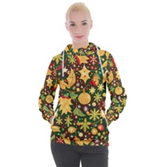 Christmas Pattern Women s Hooded Pullover