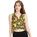 Christmas pattern V-Neck Cropped Tank Top View1