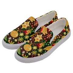 Christmas Pattern Men s Canvas Slip Ons